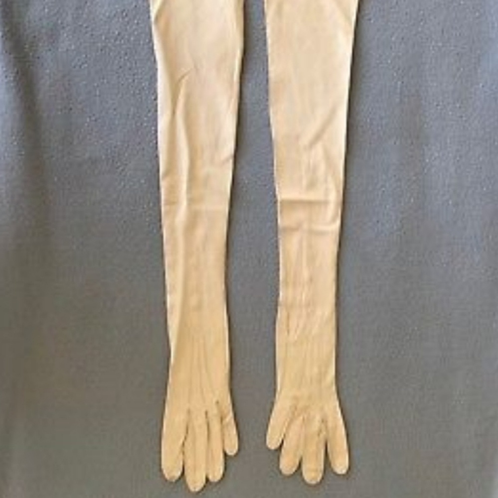 Vintage Long Leather Opera Gloves
